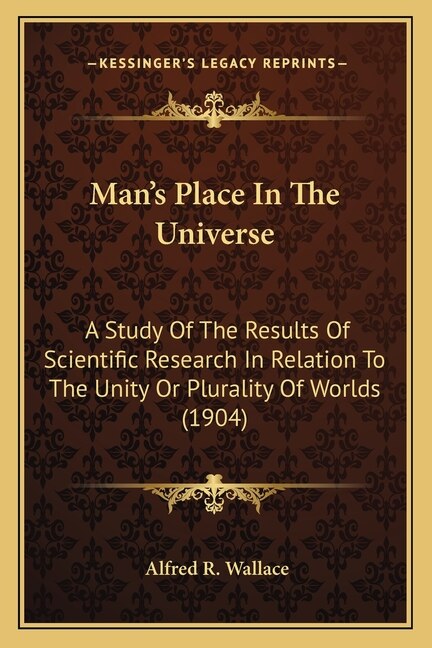 Front cover_Man's Place In The Universe