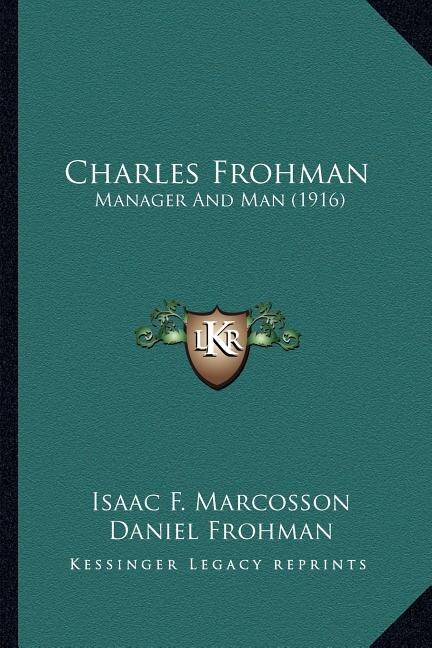 Front cover_Charles Frohman
