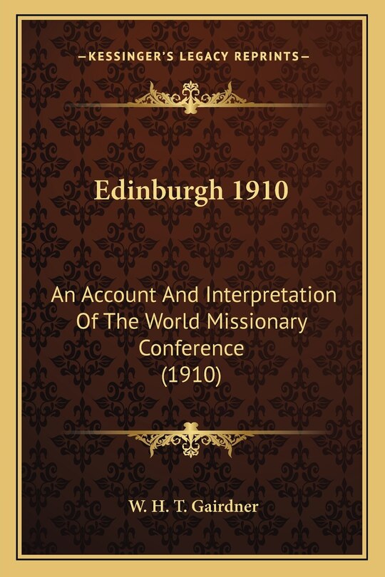 Front cover_Edinburgh 1910