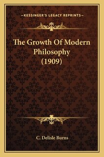 Couverture_The Growth Of Modern Philosophy (1909)
