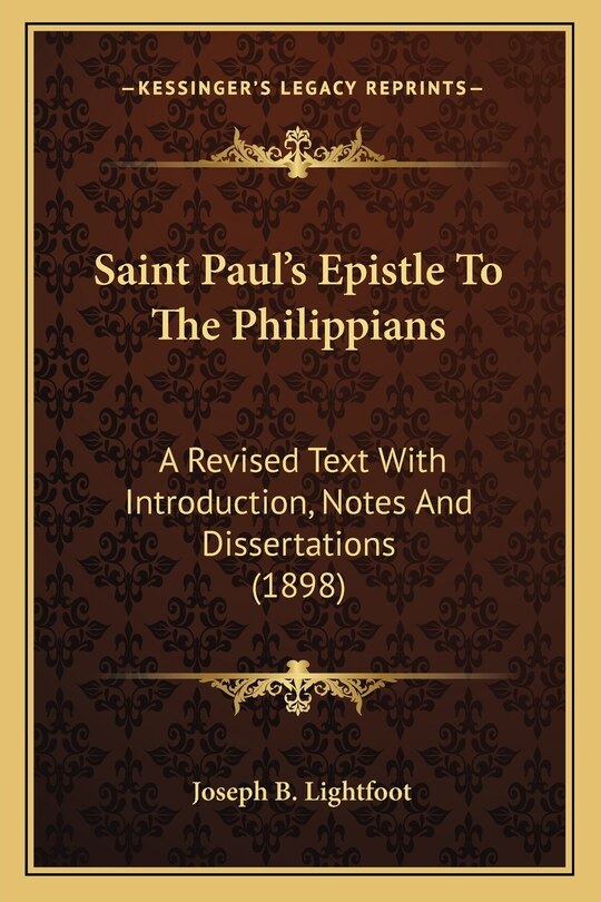 Couverture_Saint Paul's Epistle To The Philippians