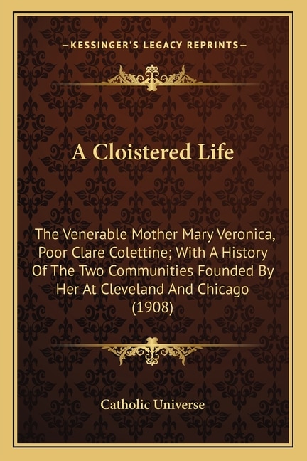 Couverture_A Cloistered Life