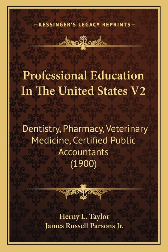 Couverture_Professional Education In The United States V2