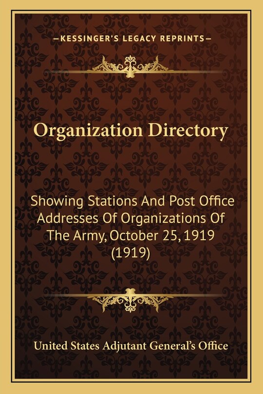 Front cover_Organization Directory