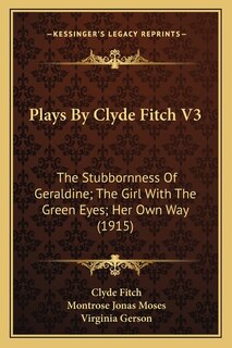 Front cover_Plays By Clyde Fitch V3