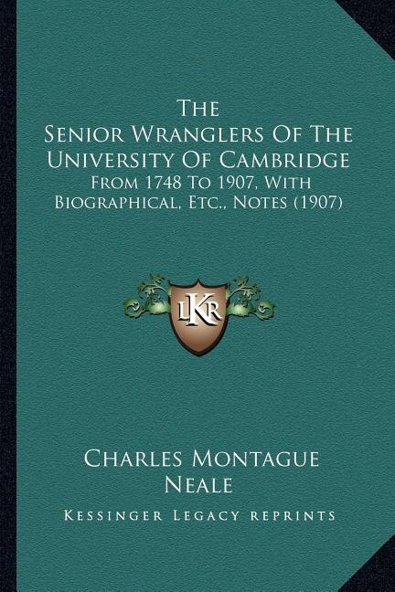 Couverture_The Senior Wranglers Of The University Of Cambridge