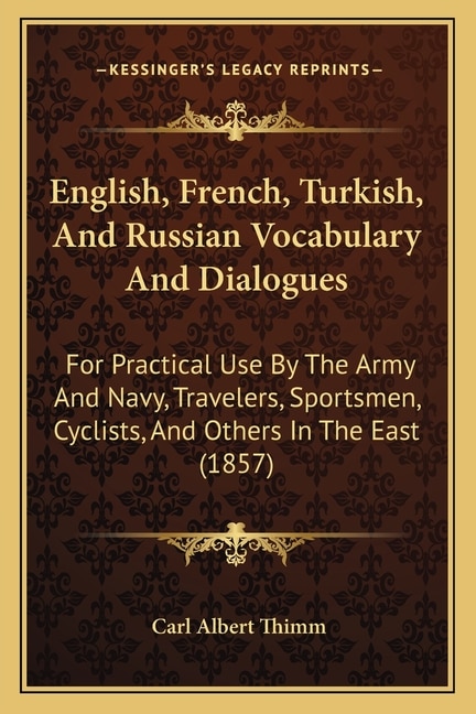 Couverture_English, French, Turkish, And Russian Vocabulary And Dialogues