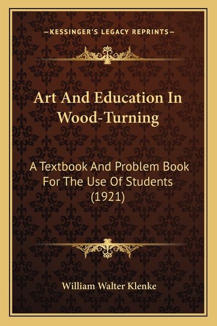 Couverture_Art And Education In Wood-Turning