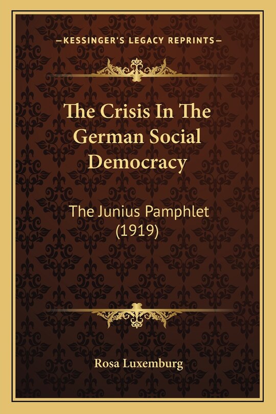 Front cover_The Crisis In The German Social Democracy