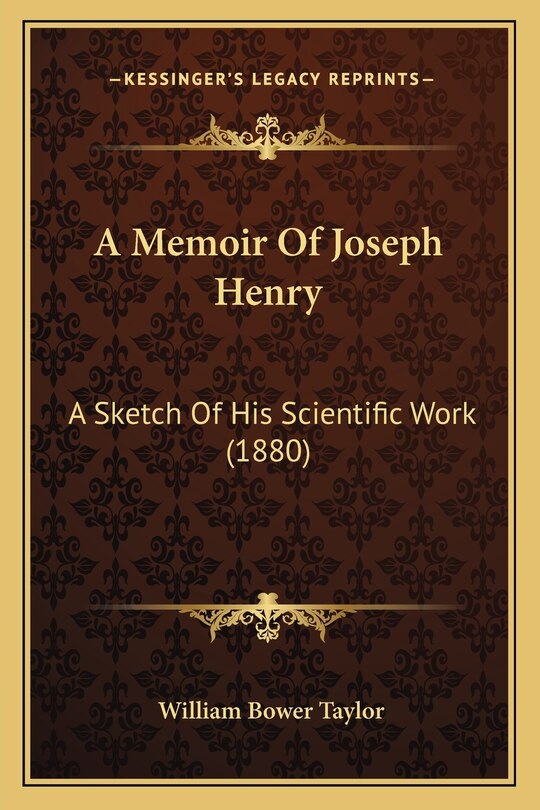 Front cover_A Memoir Of Joseph Henry