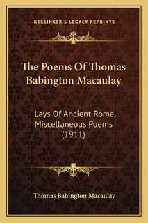 Front cover_The Poems Of Thomas Babington Macaulay