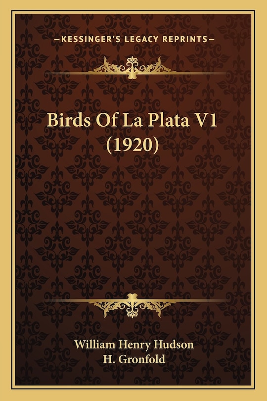 Couverture_Birds Of La Plata V1 (1920)