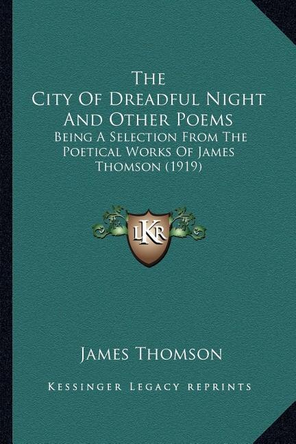 Front cover_The City Of Dreadful Night And Other Poems