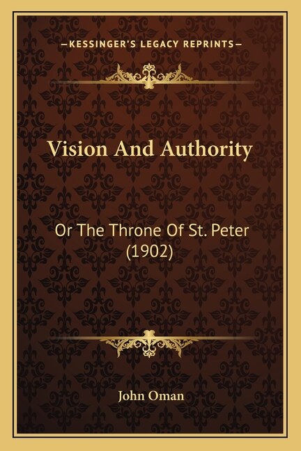 Front cover_Vision And Authority