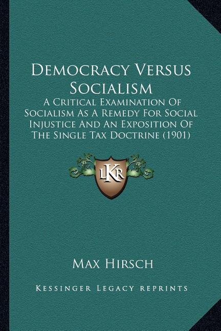 Front cover_Democracy Versus Socialism