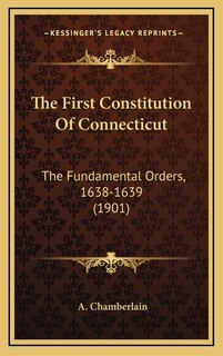 Front cover_The First Constitution of Connecticut