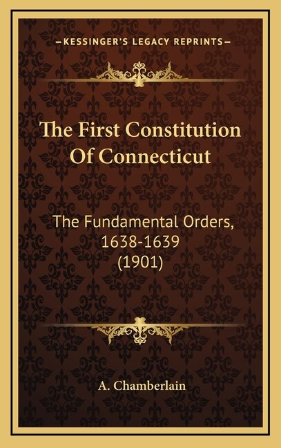 Front cover_The First Constitution of Connecticut