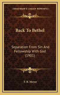 Front cover_Back To Bethel