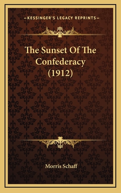 Couverture_The Sunset of the Confederacy (1912)