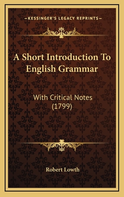 Front cover_A Short Introduction To English Grammar