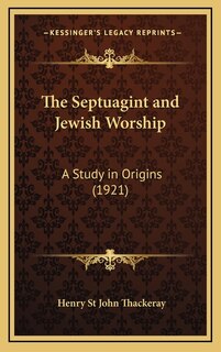 Front cover_The Septuagint and Jewish Worship