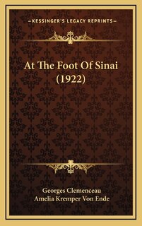 Front cover_At the Foot of Sinai (1922)