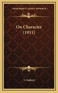 Couverture_On Character (1911)