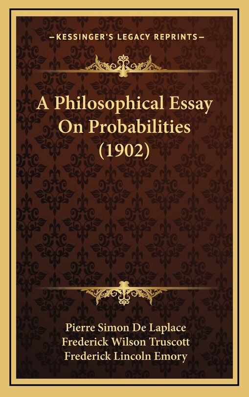 Front cover_A Philosophical Essay on Probabilities (1902)