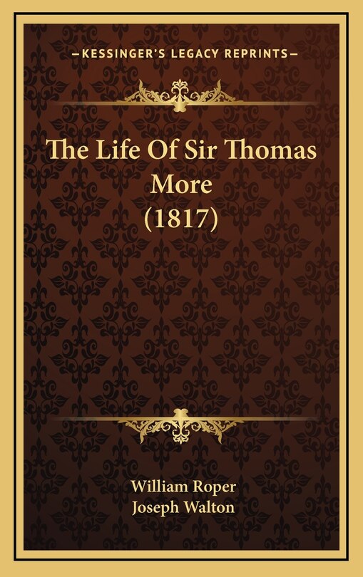 Front cover_The Life Of Sir Thomas More (1817)