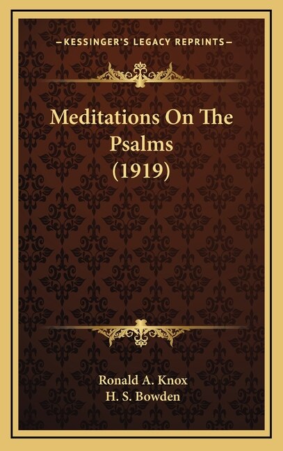 Front cover_Meditations On The Psalms (1919)