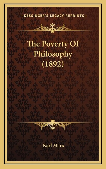 Front cover_The Poverty Of Philosophy (1892)