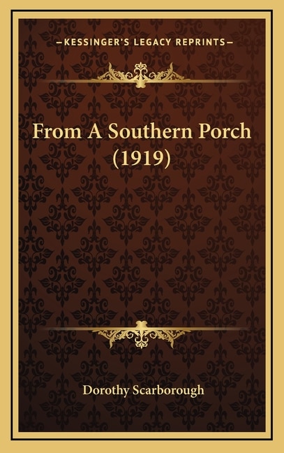 Couverture_From A Southern Porch (1919)