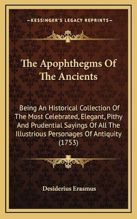 Front cover_The Apophthegms of the Ancients