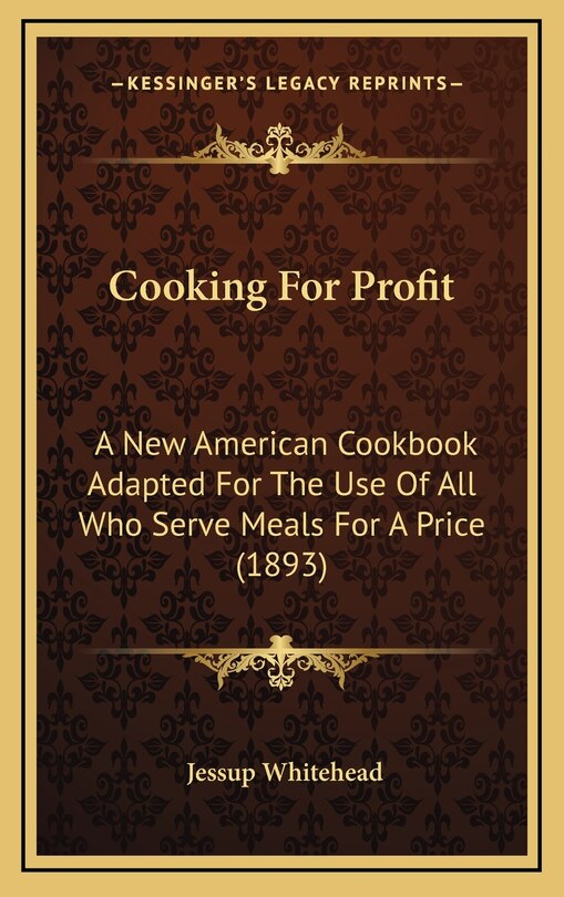 Front cover_Cooking For Profit