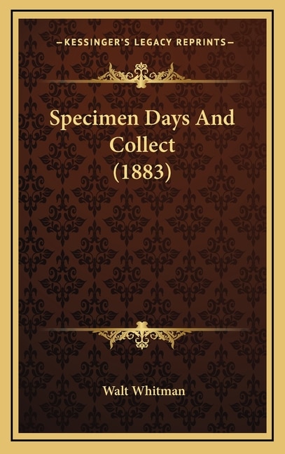 Front cover_Specimen Days And Collect (1883)