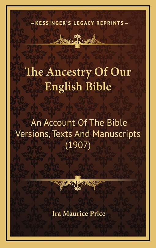 Front cover_The Ancestry Of Our English Bible