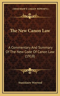 Front cover_The New Canon Law
