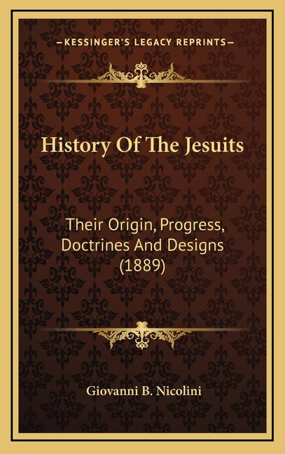 Couverture_History Of The Jesuits