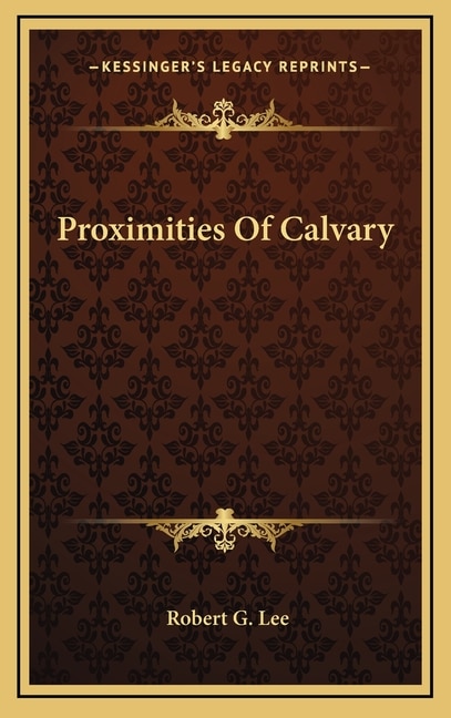 Couverture_Proximities Of Calvary