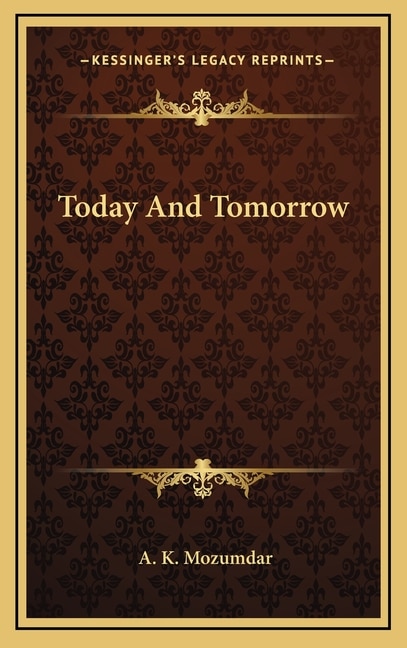 Front cover_Today And Tomorrow
