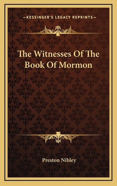 Front cover_The Witnesses Of The Book Of Mormon
