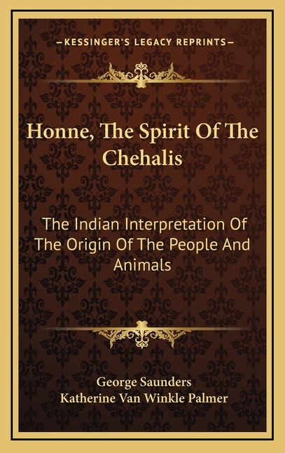 Couverture_Honne, The Spirit Of The Chehalis