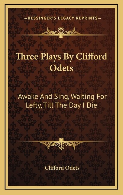 Couverture_Three Plays by Clifford Odets