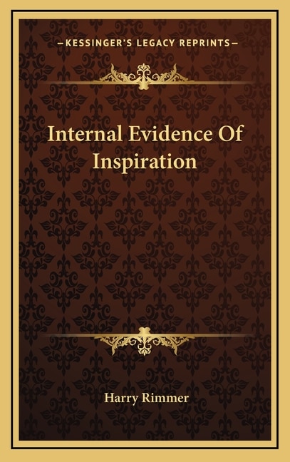 Front cover_Internal Evidence Of Inspiration