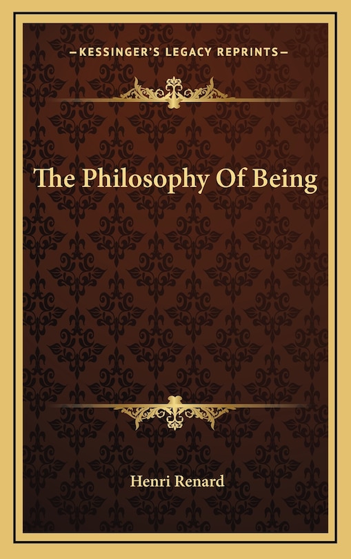 Couverture_The Philosophy of Being