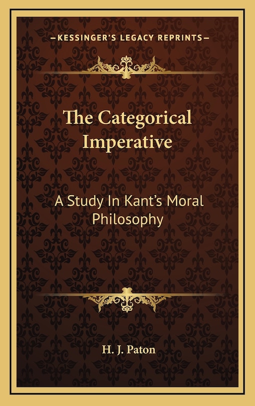 Front cover_The Categorical Imperative