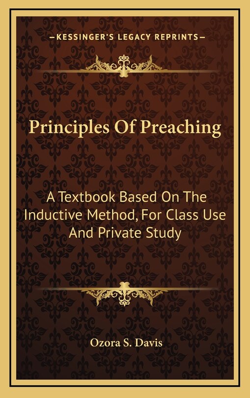 Couverture_Principles Of Preaching