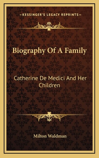 Couverture_Biography Of A Family