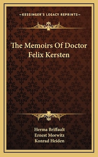Couverture_The Memoirs of Doctor Felix Kersten