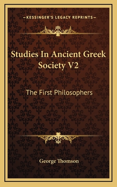 Front cover_Studies In Ancient Greek Society V2